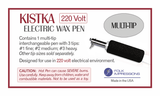 Electric Kistka Multi Tip Interchangeable 220 Volt