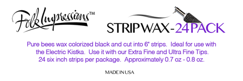 Strip Wax For Batik Arts Beeswax Colorized Black
