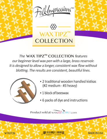 Wax Tipz Traditional 2 Kistka Kit by Folk Impressions