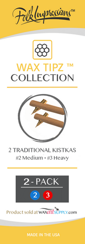 Wax Tipz Traditional Kistka 2 pack (#2 Medium & #3 Heavy)